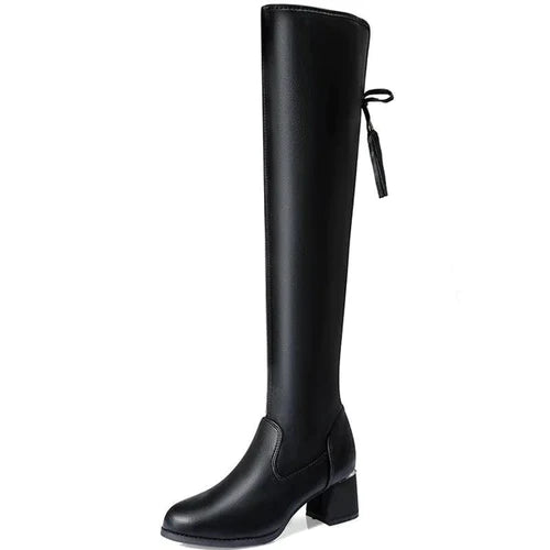 Bota Longboot Cano Longo Em Couro Versátil e Estilosa